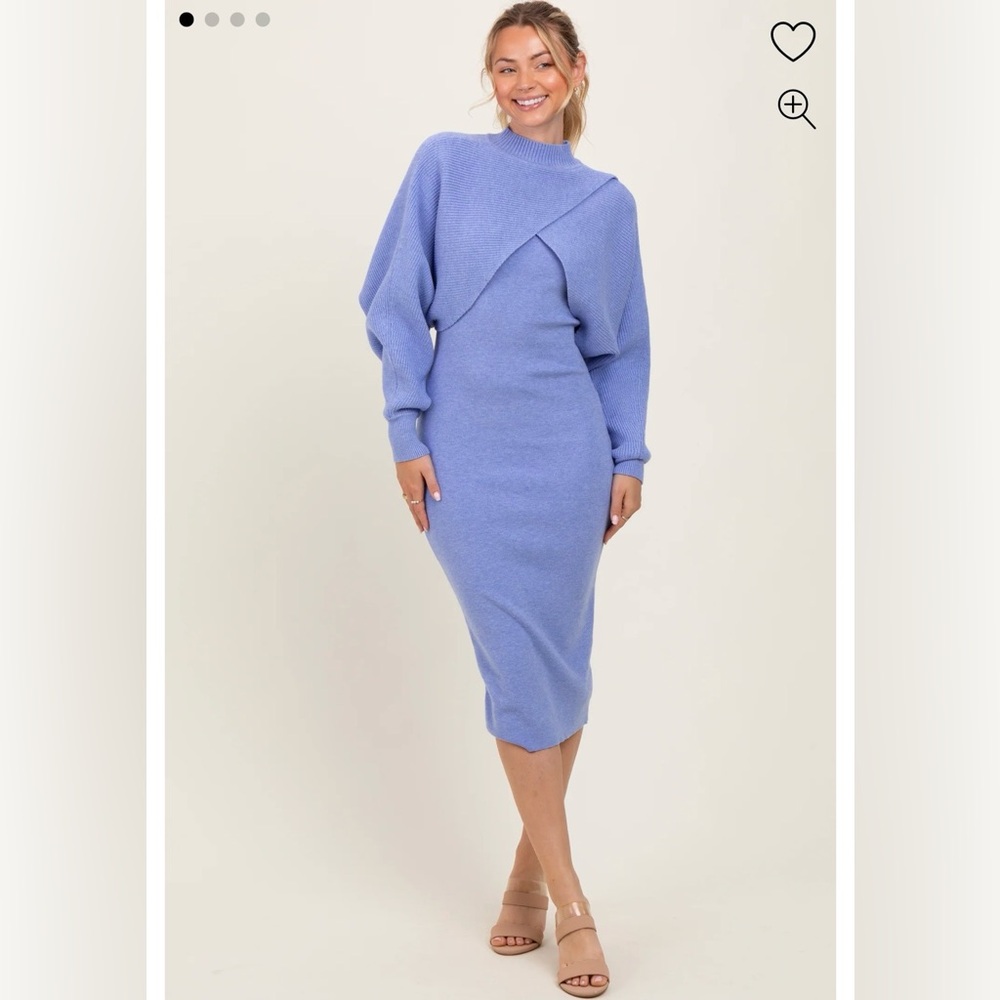 HYFVE • Women’s Periwinkle Bodycon Dress And Sweater Set Large NWT - Picture 3 of 4
